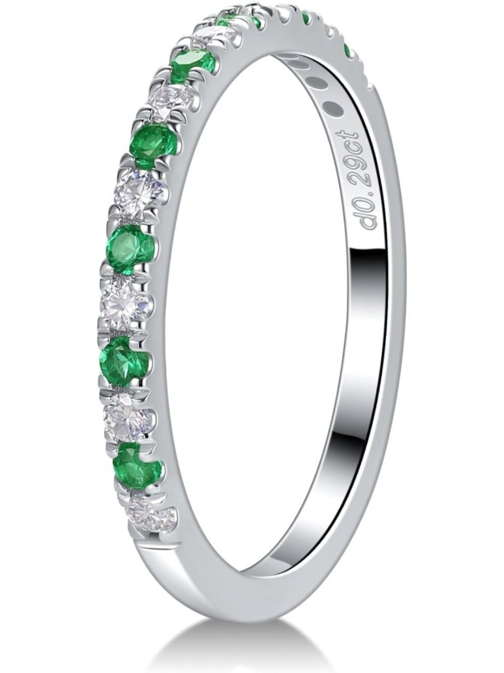 Stunning Moissanite Eternity Wedding Bands for Women - Sapphire, Ruby, Emerald